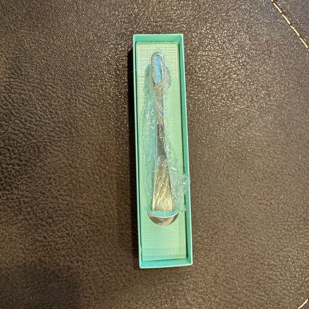 Charming Sterling Silver Baby Blue Toothbrush in Aqua Box
